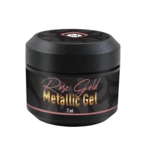 Barattolo Metalic Gel Rose Gold 7ml di Magnetic Nail Design con etichetta elegante