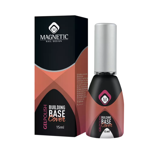 Boccetta di Building Base Cover For Gelpolish 15ml Magnetic con confezione elegante.
