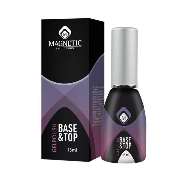 Dettaglio confezione e bottiglia Gelpolish Base and Top Magnetic 15 ml