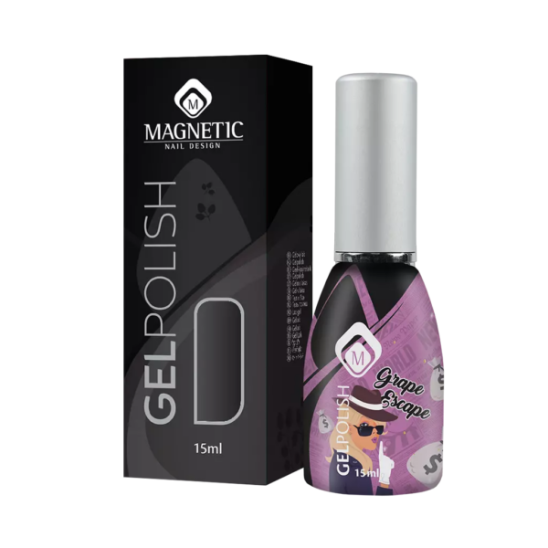 Gelpolish Grape Escape Magnetic Nail Design con confezione e boccetta