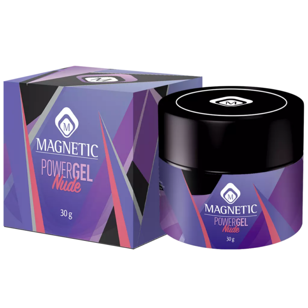 Confezione e barattolo di Powergel Nude 30gr Magnetic Nail Design