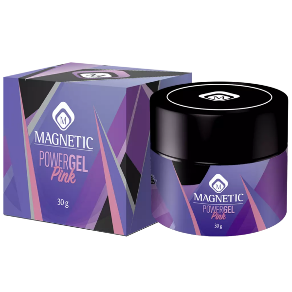 Confezione e barattolo Powergel Pink 30gr Magnetic Nail Design