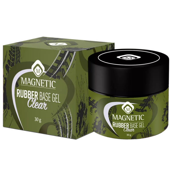 Confezione e barattolo Rubber Base Clear 30gr Magnetic Nail Design