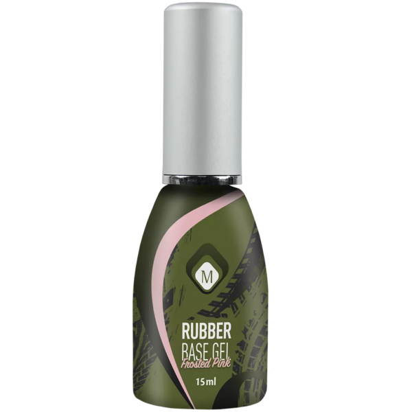 Rubber Base Frosted Pink 15ml di Magnetic Nail Design con texture gel visibile.