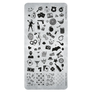 Stamping Plate Jokermadness Card 74 Magnetic Nail Design con motivi unici