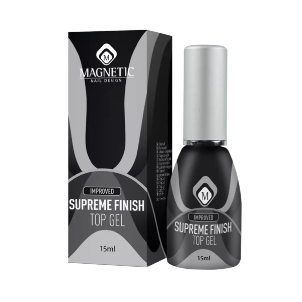 Supreme Finish Improved Magnetic Nail Design in confezione e flacone nero lucido
