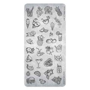 Stamp Plate Tequila Sunrise Magnetic Nail Design con motivi tropicali per nail art