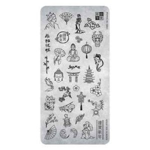 Stamp Plate 34 Oriental by Magnetic Nail Design con motivi orientali per nail art