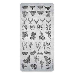 Stamp Plate 31massquerade Magnetic Nail Design con motivi decorativi