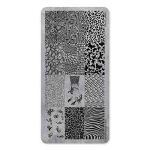 Stamping Plate 02 Animals Magnetic Nail Design con motivi animali