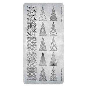 Stamping Plate 21 Pyramid Elements Magnetic Nail Design per Nail Art