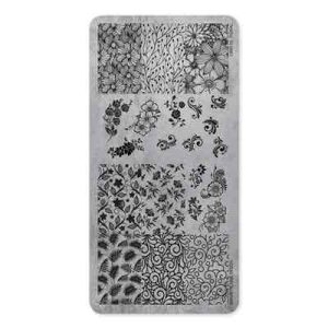 Stamping Plate 03 Floral Magnetic Nail Design con motivi floreali intricati