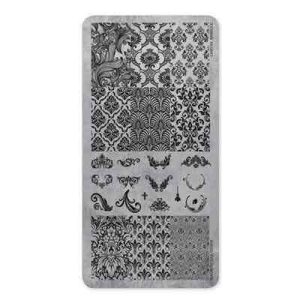 Stamping Plate 04 Baroque Magnetic Nail Design con motivi decorativi intricati