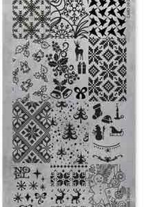 Stamping Plate Christmas Magnetic Nail Design per Nail Art