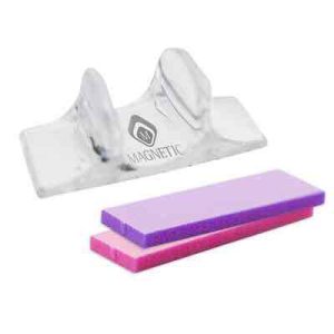 Base Hygienic Buffer Holder Magnetic Nail Design trasparente con lime colorate