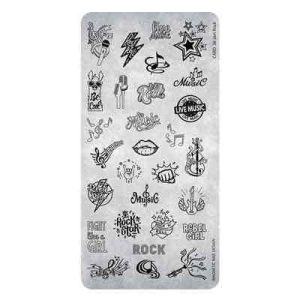 Stamping Plate 38 Jam Rock Magnetic Nail Design per Nail Art veloce