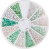 Frosted Rhinestones White Magnetic Nail Design strass per nail art