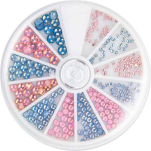 Frosted Rhinestones Pink Magnetic Nail Design, strass per nail art