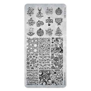 Stamping Plate 43 Oh Deer Magnetic Nail Design con motivi natalizi