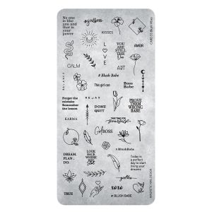 Stamping Plate 55 Blush Vibes Magnetic Nail Design con motivi decorativi per unghie