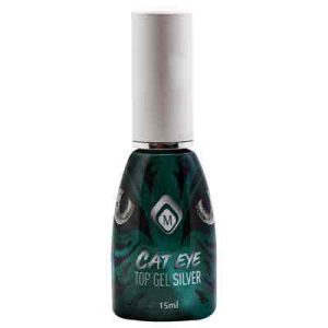 Cat Eye Topgel Silver Magnetic Nail Design, top coat occhio di gatto