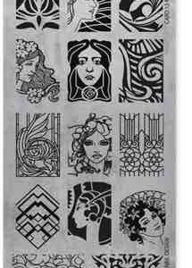 Stamping Plate 12Nouveau Magnetic Nail Design con motivi artistici per Nail Art