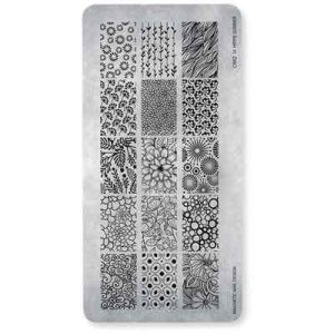 Stamping Plate Hippie Summer Magnetic Nail Design per Nail Art
