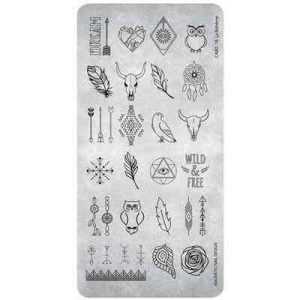 Stamping Plate La Bohe'Me Magnetic Nail Design con motivi bohemien