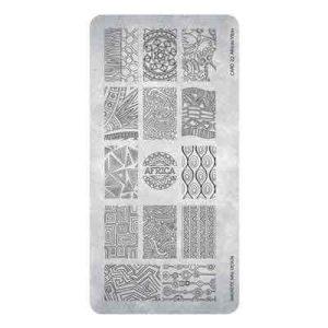 Stamping Plate N. 22 African Vibes Magnetic Nail Design per Nail Art